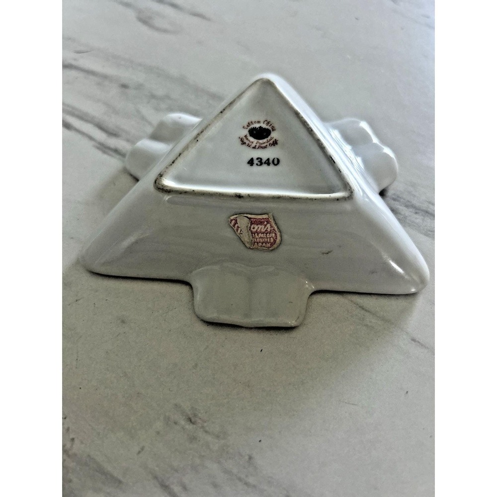 Vintage Lefton Masonic Order of the Eastern Star Triangle Ashtray Dish Ceramic A - Picture 5 of 7